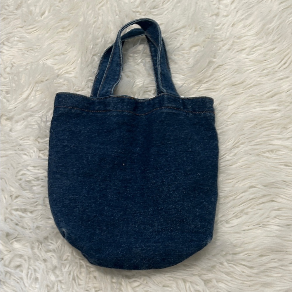 Stylish Denim and Patterned Mini Tote Bag Set - Picture 3 of 12